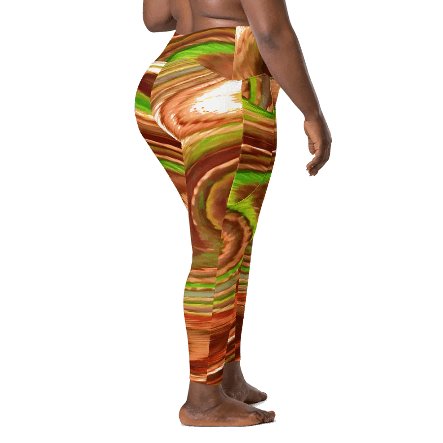Abstract Swirling Earth Tones Lochan Water Reflections Ladies Leggings product image (12)