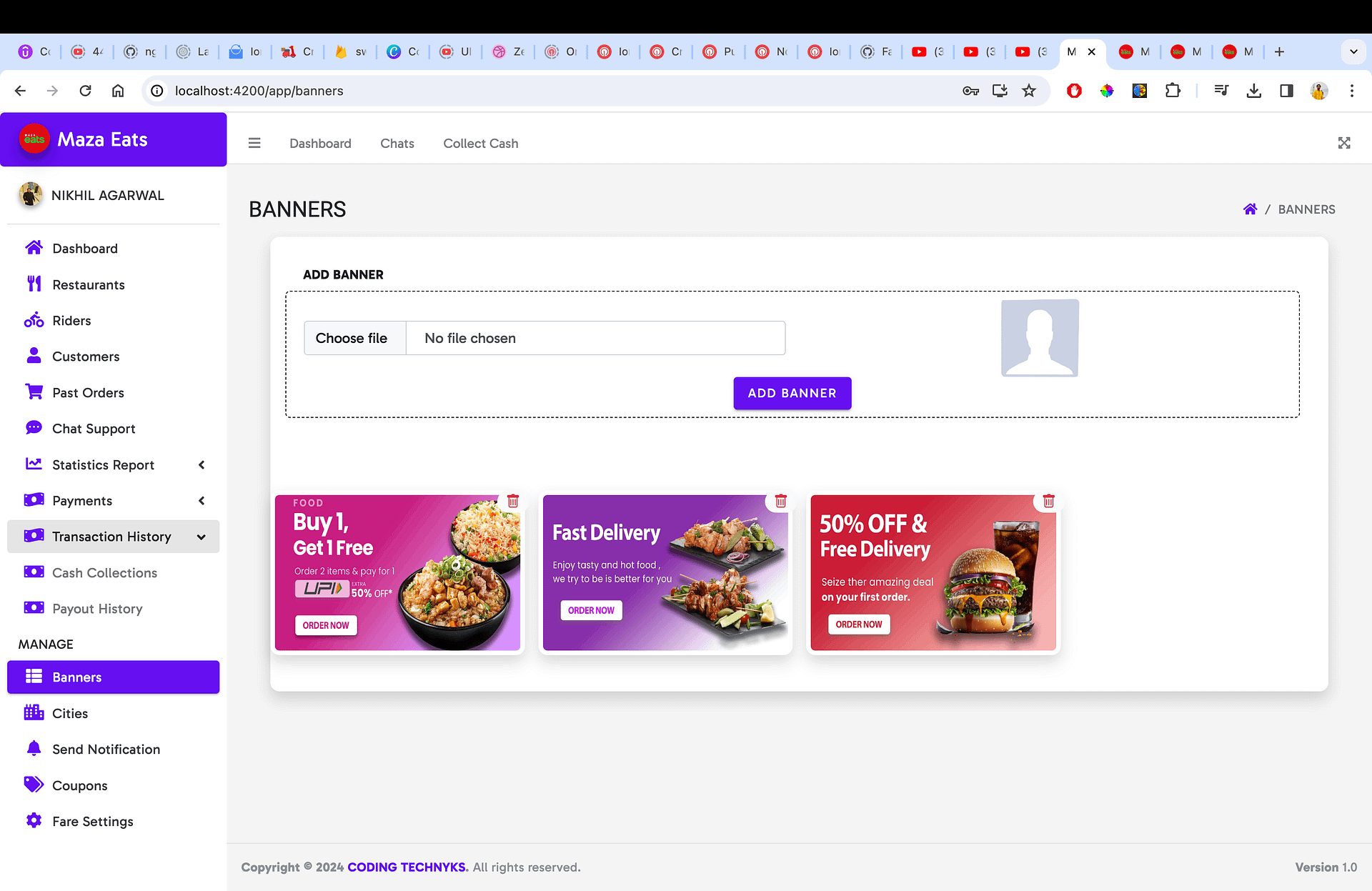 Ionic 8+ Food Delivery Apps, Angular 17+ Admin Panel with Firebase product image (2)