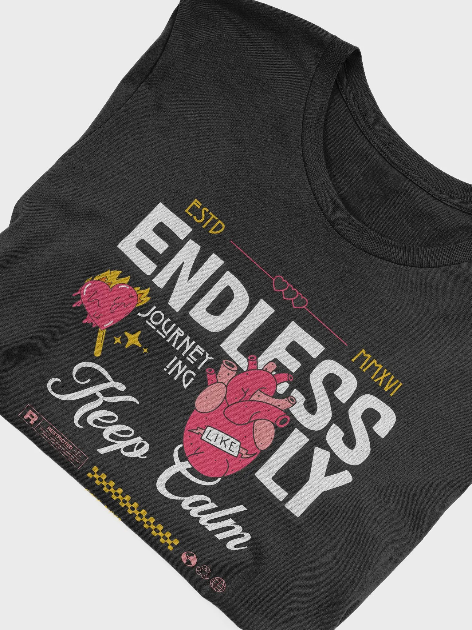 Keep calm Tshirt, endless journeying shirt, retro quote heart tee gift product image (5)