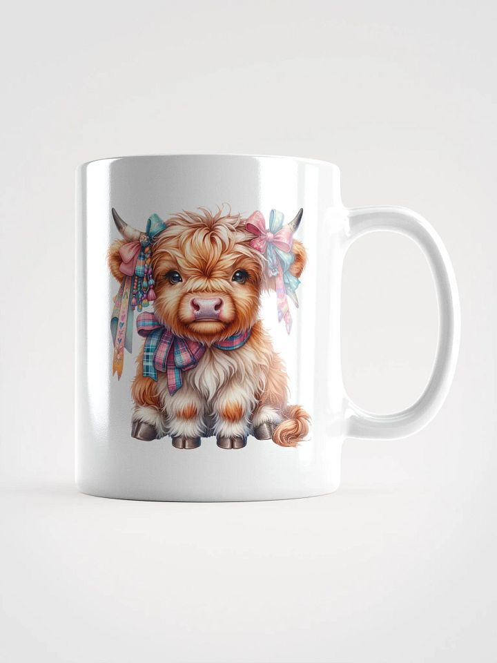 Plaid Princess Cow White Glossy Mug product image (1)