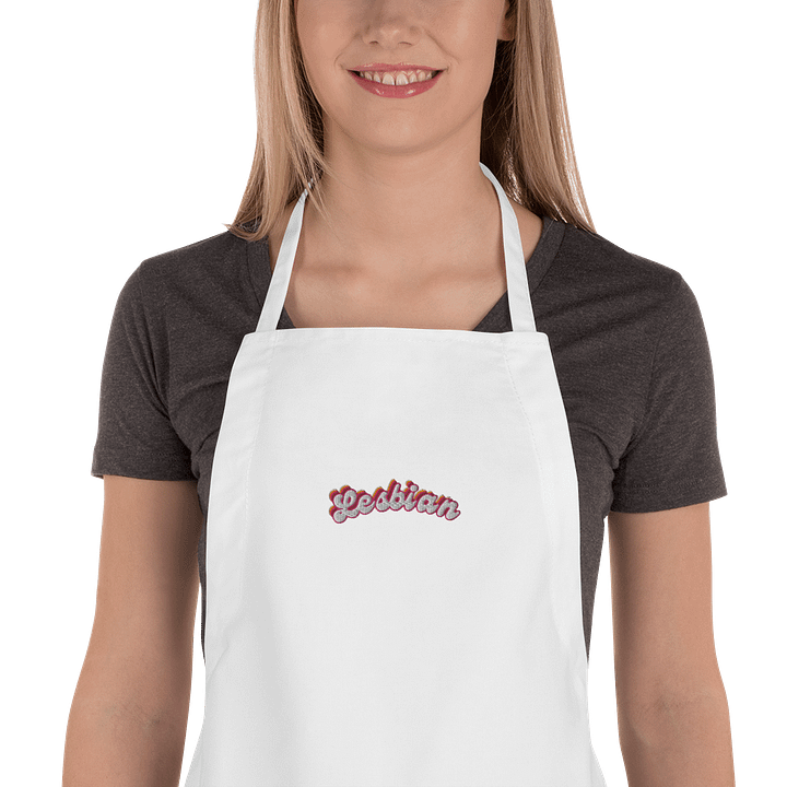 LGBTQIAP2S+ 2025, Curved Lesbian, Embroidered Apron product image (2)