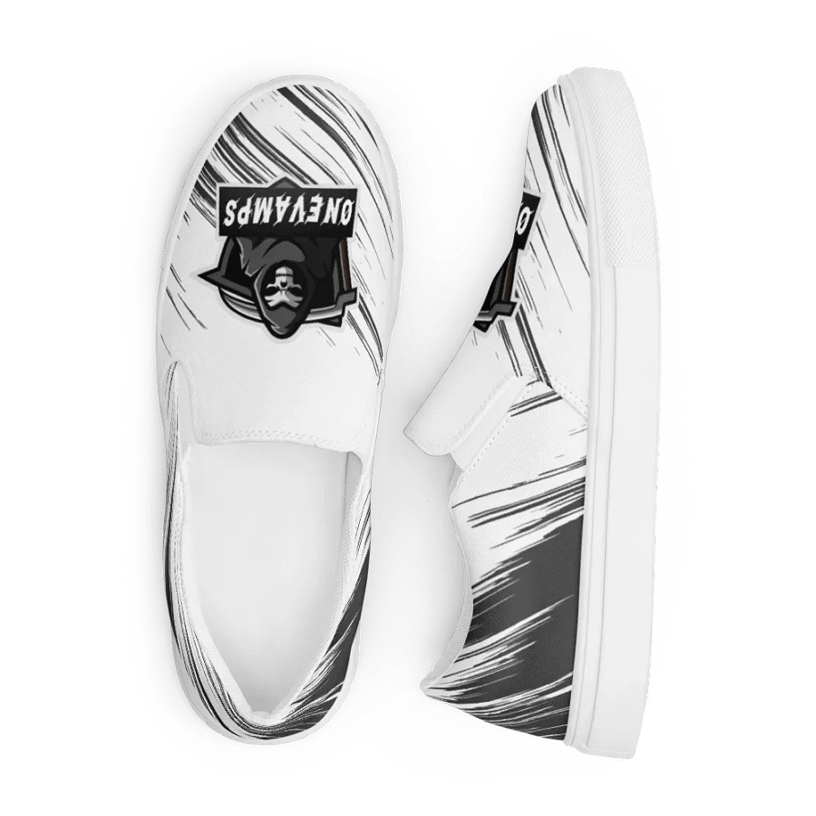 Men's Slip-On Canvas Shoes OneVamps Black and White product image (6)