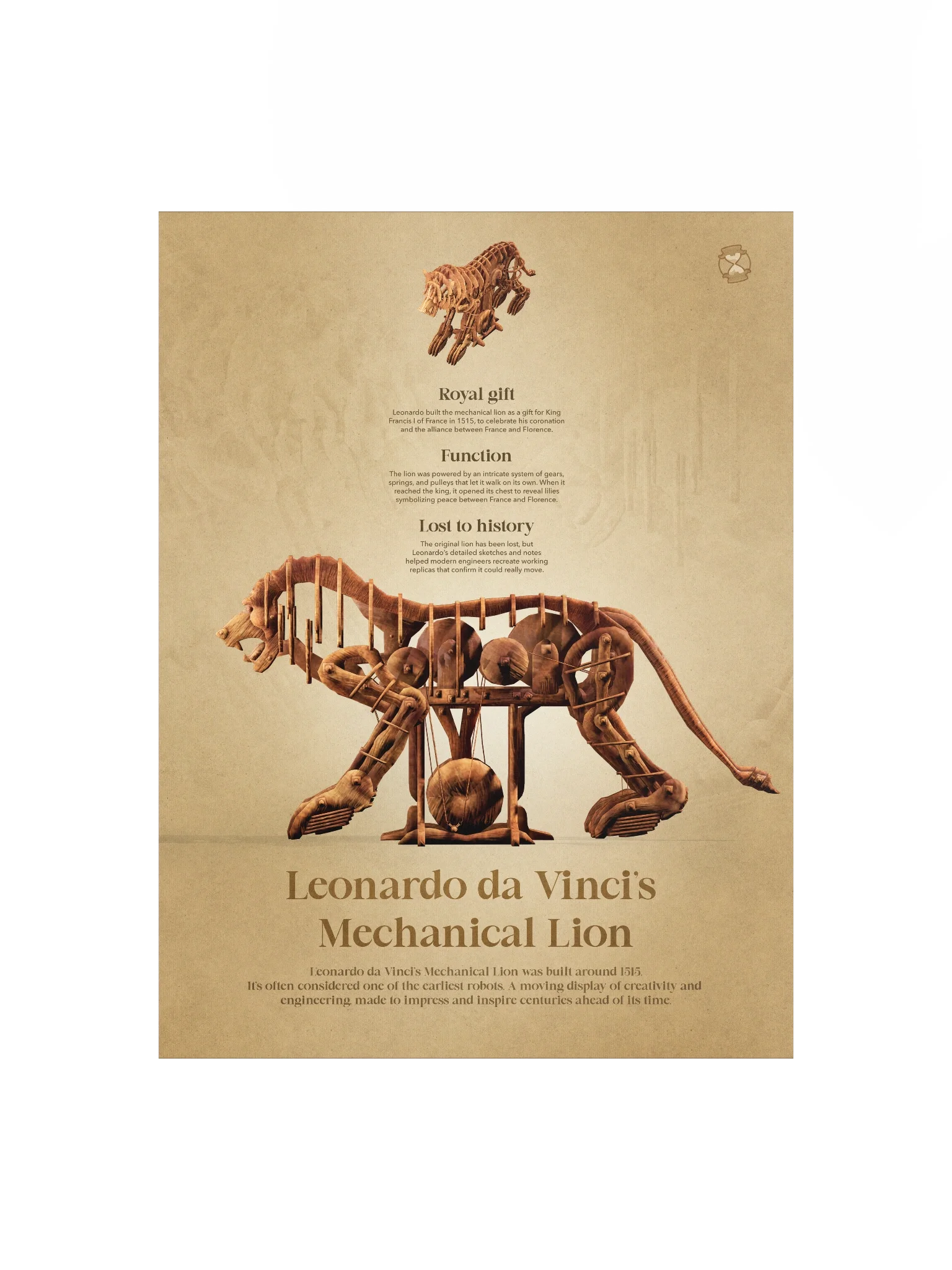 Leonardo da Vinci's Lion (Unframed poster) product image (3)