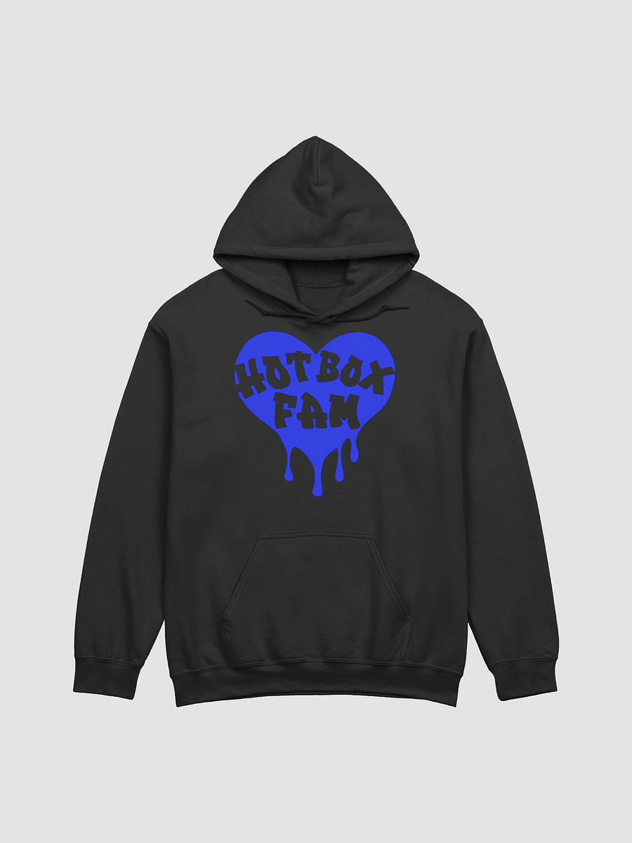 UNISEX HOT BOX FAM TRANSPARENT ROYAL BLUE HEART LOGO HOODIE product image (6)