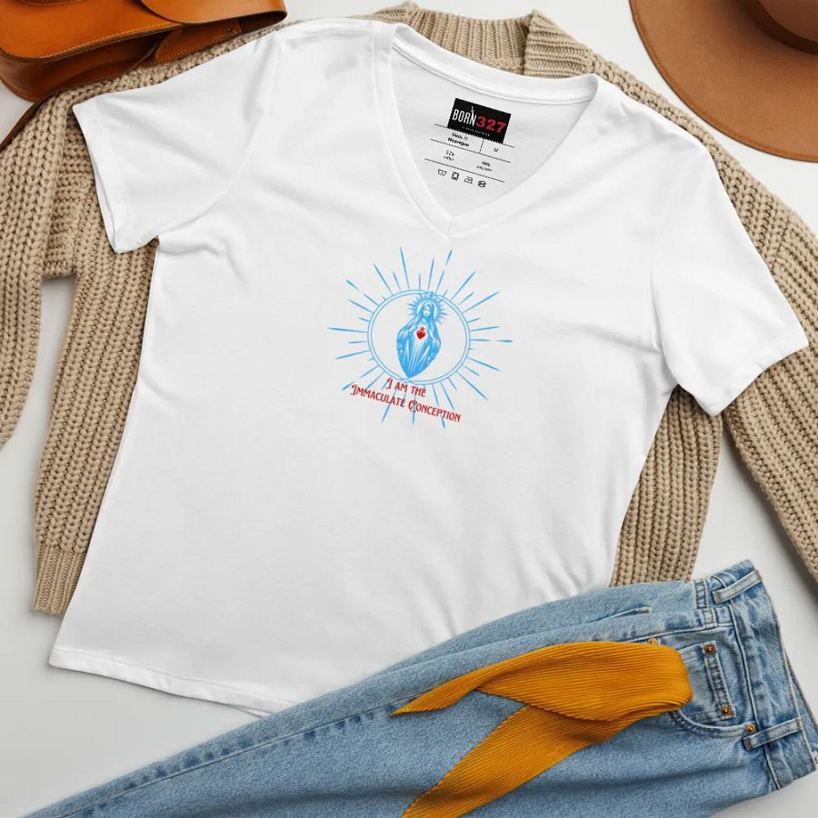 Immaculate Conception Sunburst V-Neck Tee product image (7)