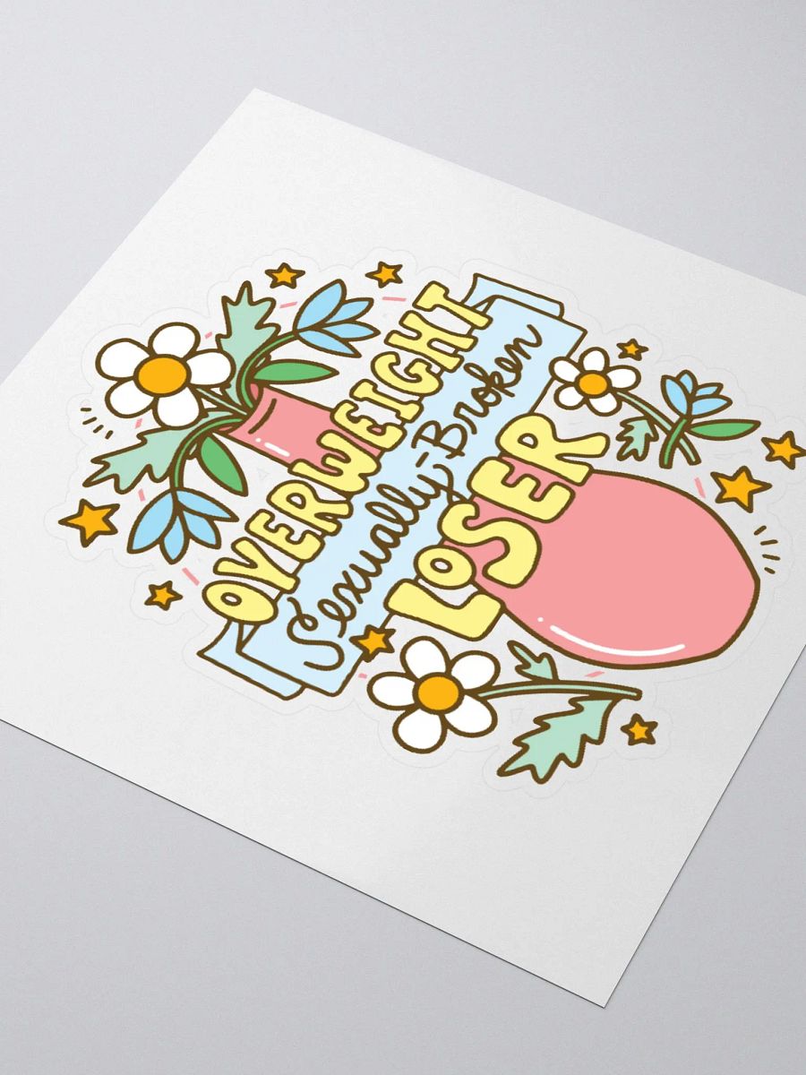 Overweight Sexually Broken Loser (vase version) sticker product image (3)