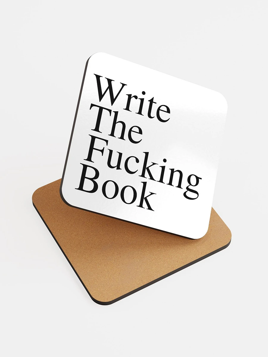 Write the Fucking Book Cork Coaster product image (6)