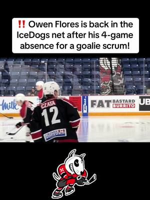 🥅 Goaltender Owen Flores is back tending the twine for the Niagara IceDogs! 👀  #godogsgo #icedogs #icedogshockey #niagaraicedogs #juniorhockey #ohl #ohlhockey #ontariohockeyleague #godogsgo #hockeyseason #hockeyrink #hockeygame #chl #gameday #armchairgms #sportsnetwork #sportsmedia #hockeynight #dogpoundpodcast #dogpound #hockeygameday #hockeyrink #hockeynight #warmups #hockeywarmups #hockeyprospects #owenflores #hockeygoalie #hockeygoaltender #goalie #goaltending 