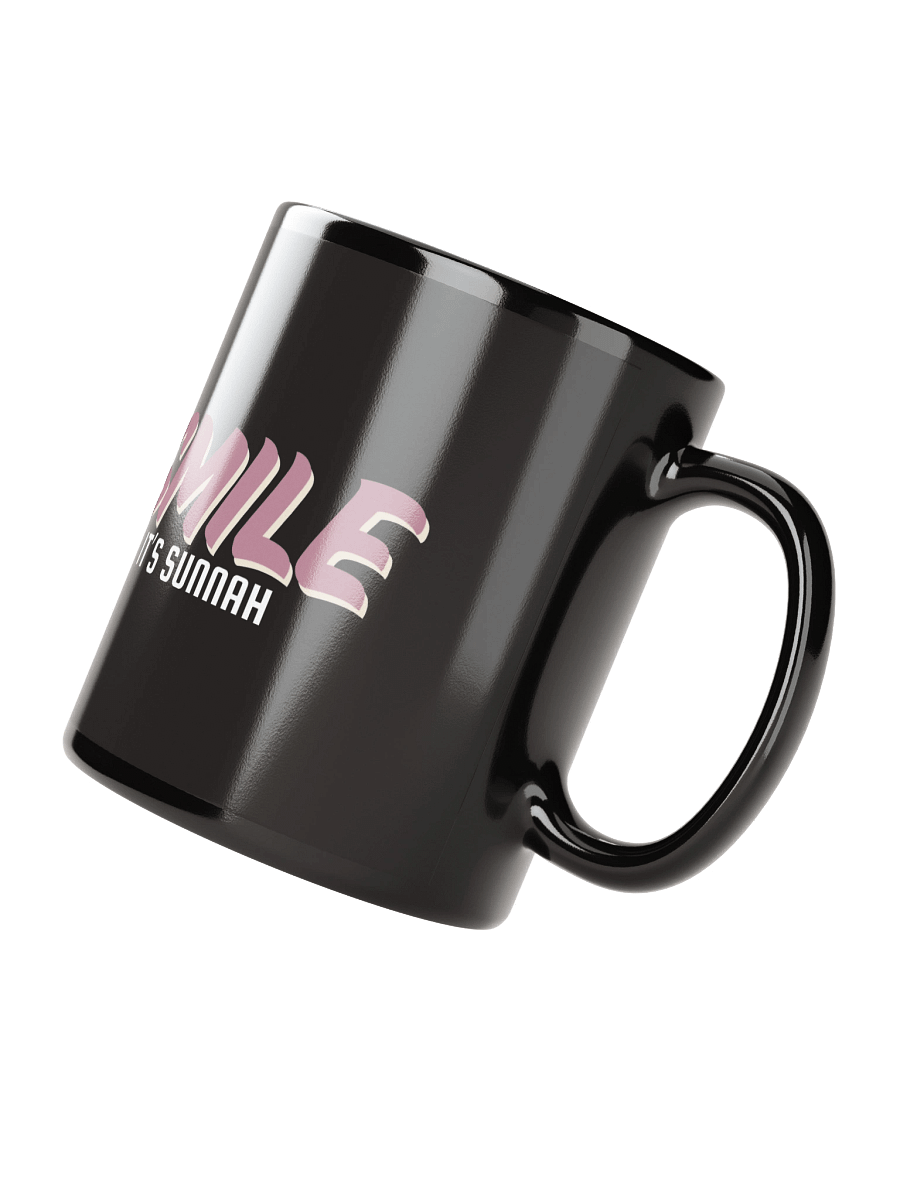 Black "Smile It's Sunnah" Mug in Dusty Rose product image (5)