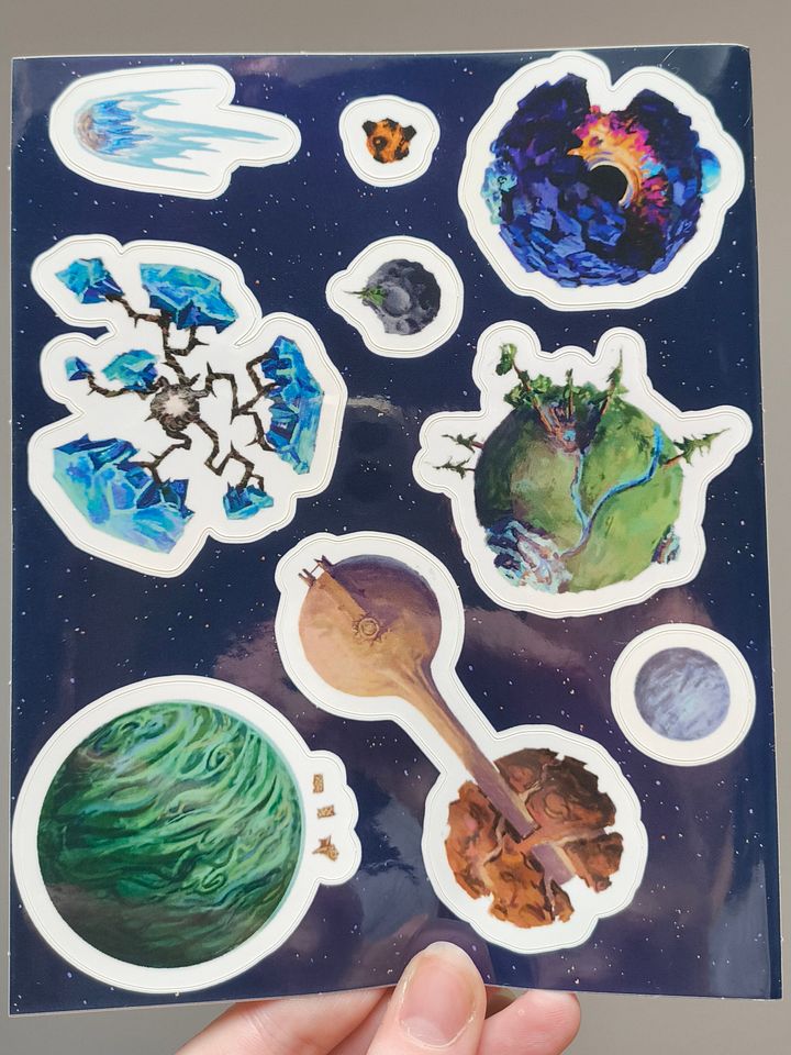Outer wilds planets sticker sheet product image (1)