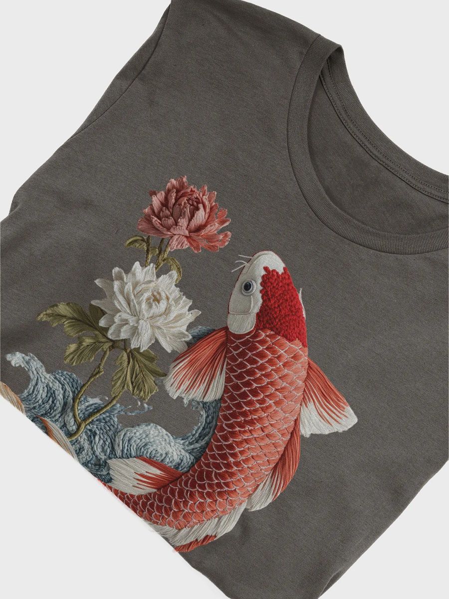 Embroidered-ish Printed Koi T-Shirt product image (3)