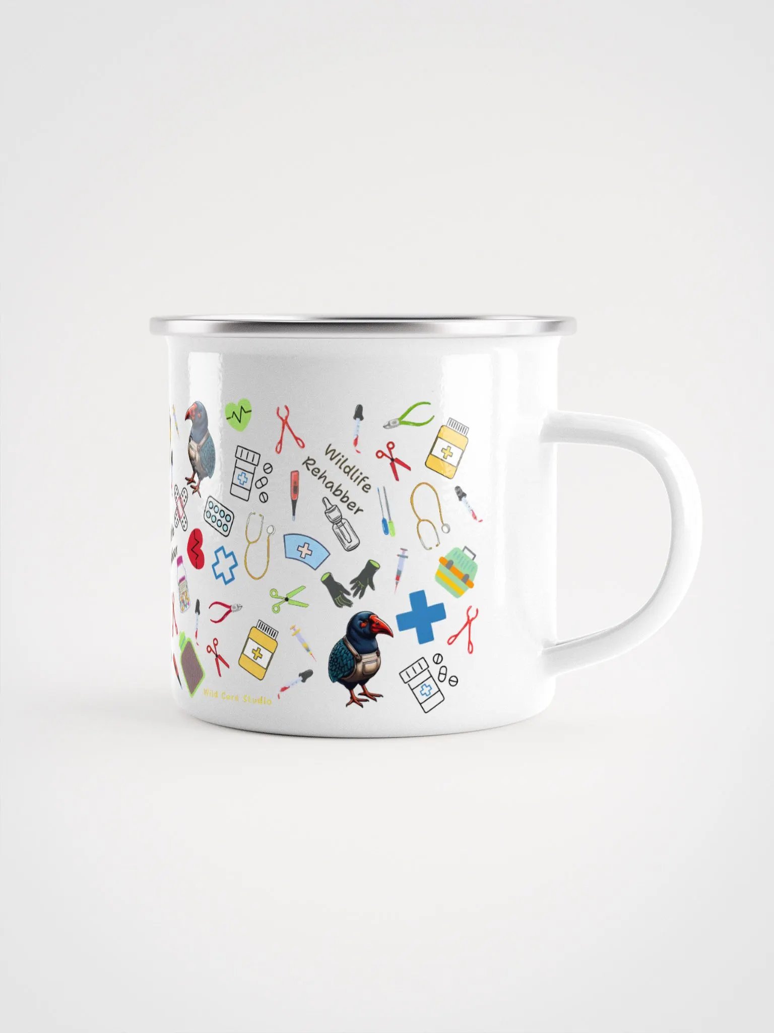 Wildlife Rehabber Takahe Adventure Essential Enamel Mug product image (1)