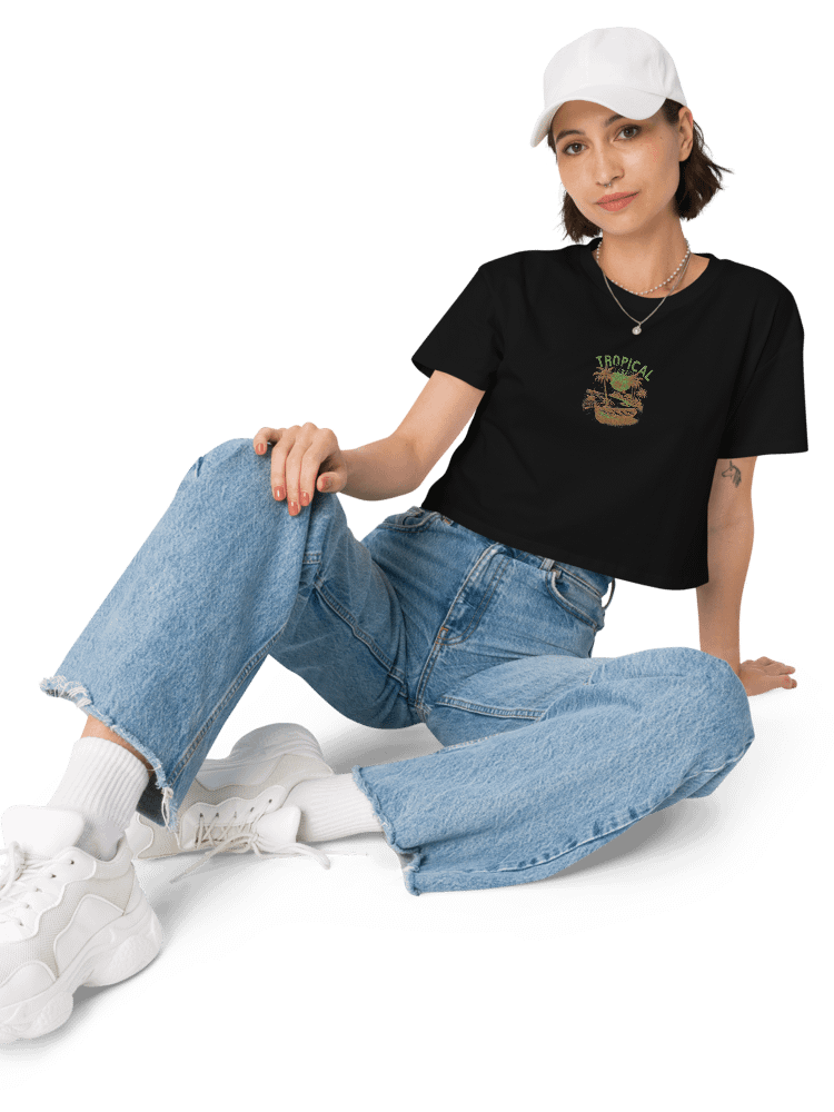 Tropical Breeze Embroidery Crop Top product image (12)