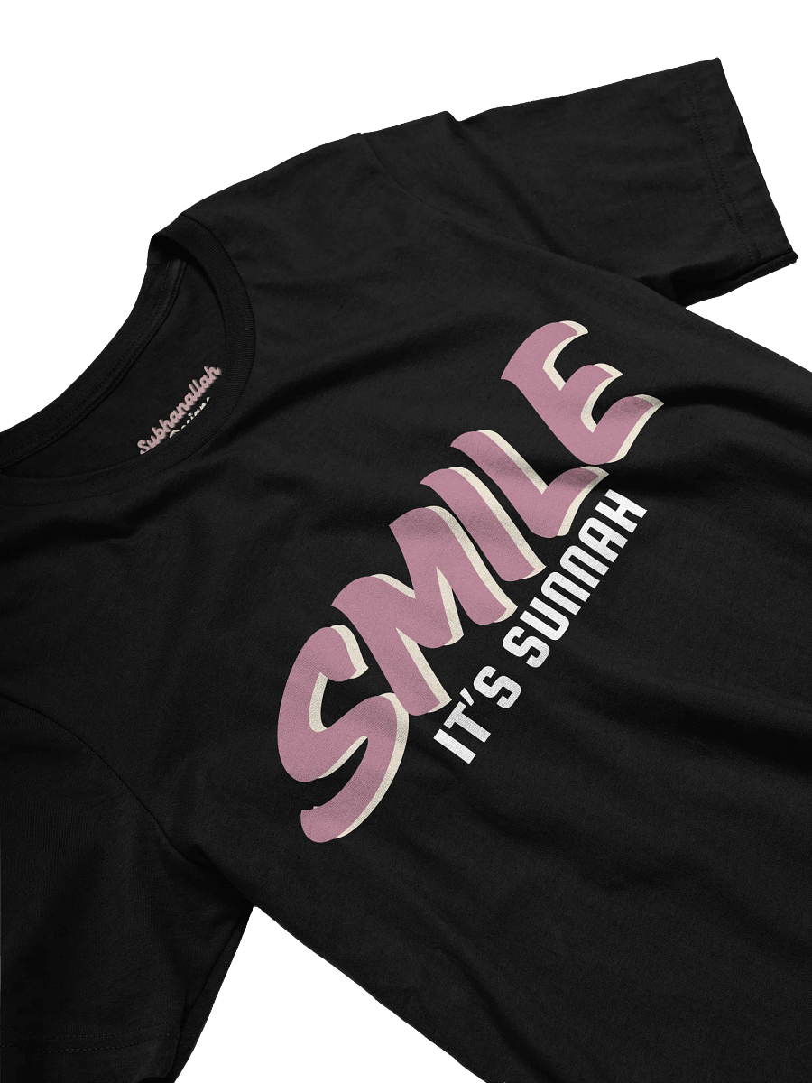 Dark "Smile It's Sunnah" T-Shirt in Dusty Rose product image (9)
