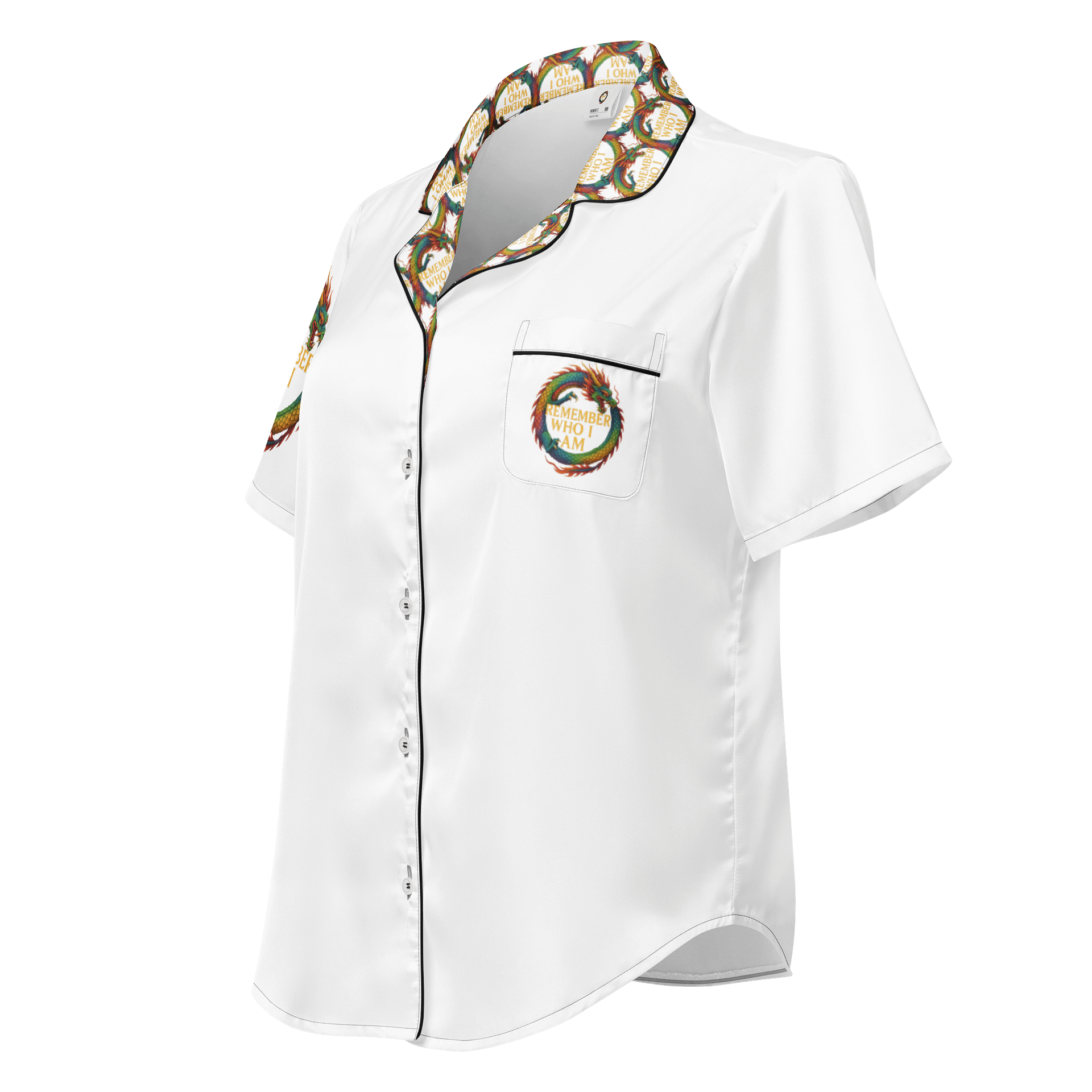🕊️ Remember Who I Am – Silky Statement Pyjama Shirt Soft to the touch. Loud in meaning. product image (1)
