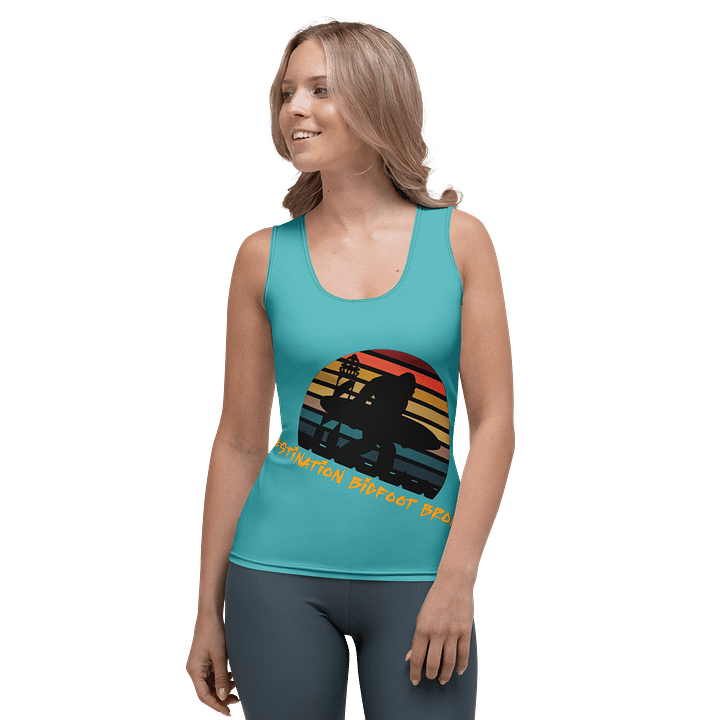 Destination Bigfoot Bronco Slanted Classic Logo Women's Tank (Dark Turqouise) product image (1)
