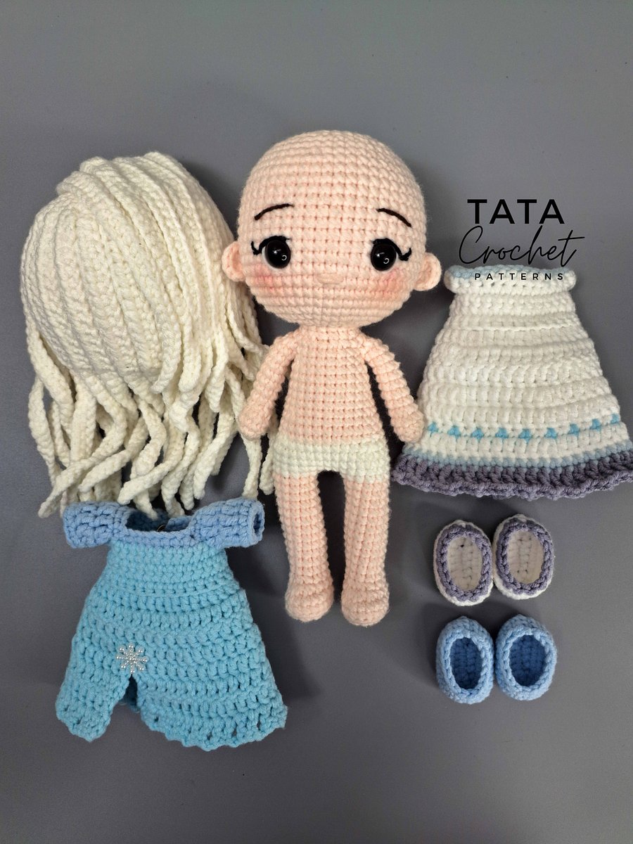 PDF -♡- Doll Dress Up & Transformation -♡- Elsa Disney Princess Amigurumi Crochet Pattern product image (6)