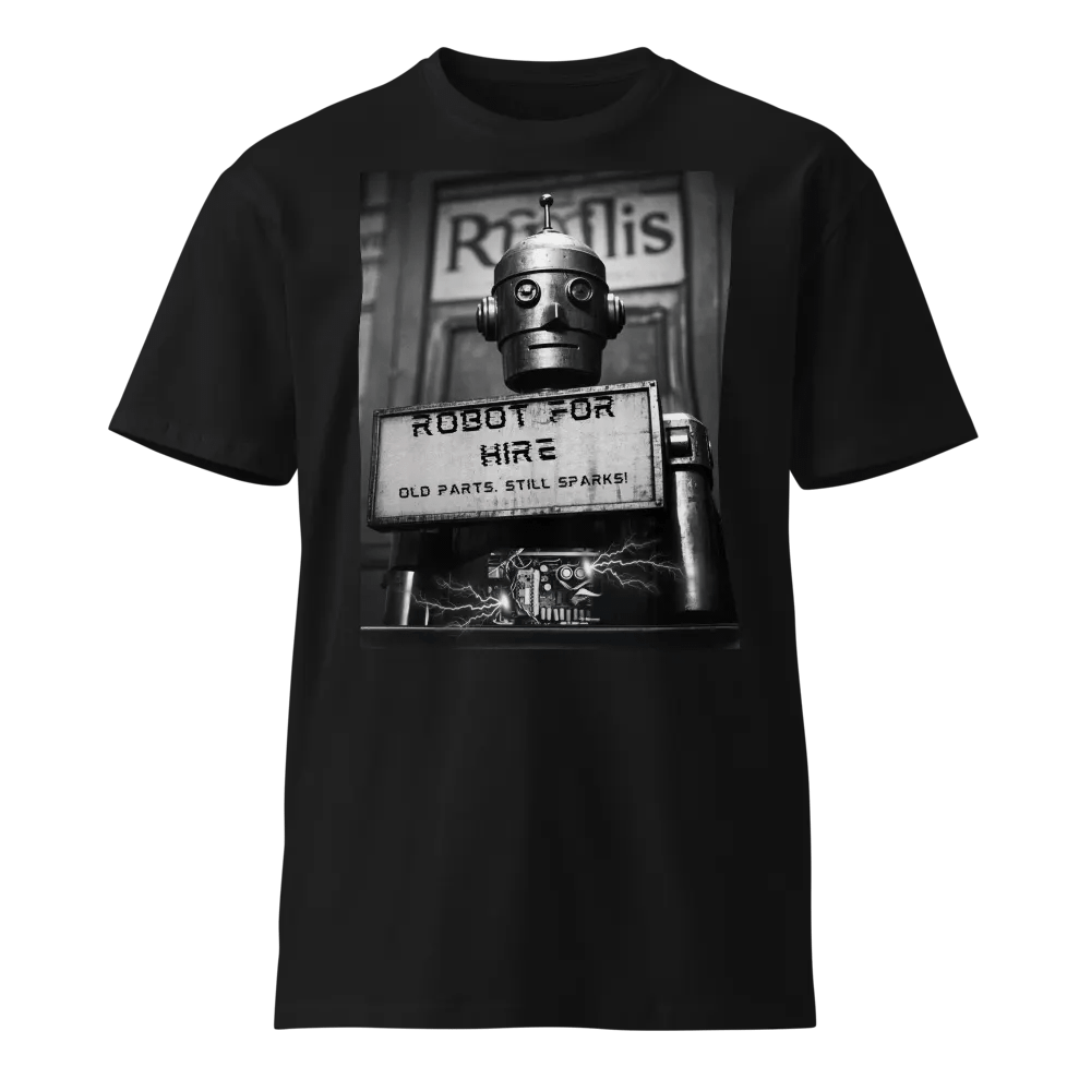 Vintage Robot for Hire - 100% Cotton T-Shirt product image (1)