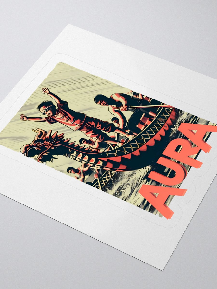 Dragon Boat Fury | Aura Art Print Sticker product image (8)