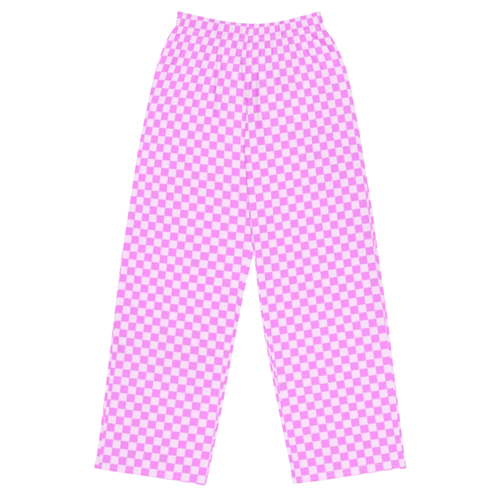 Comfy Pink Checkered Pants Unisex 2XS - 6XL Sizes product image (2)