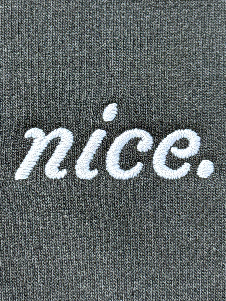 Nice. Athletics Embroidered Hoodie (Black/White) product image (2)
