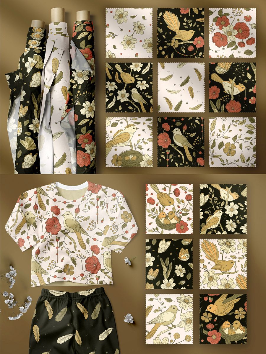 Bird Song Vintage Floral Bundle product image (4)