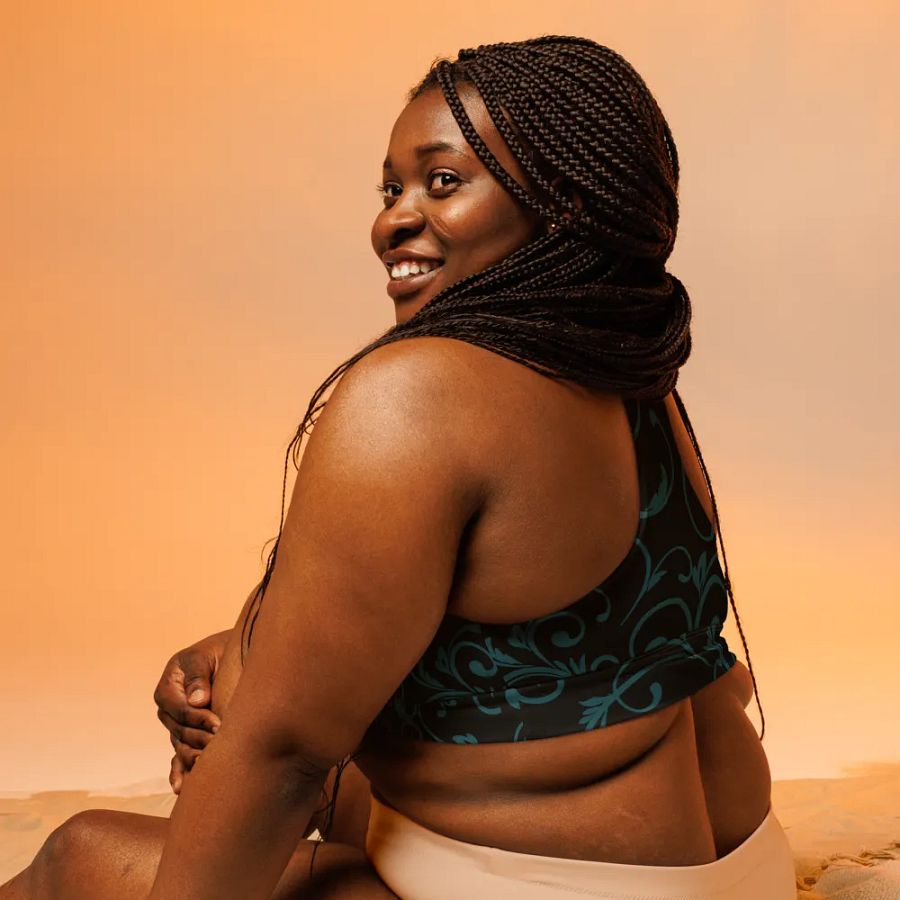 DarkTeal Twirl Bra Top product image (9)