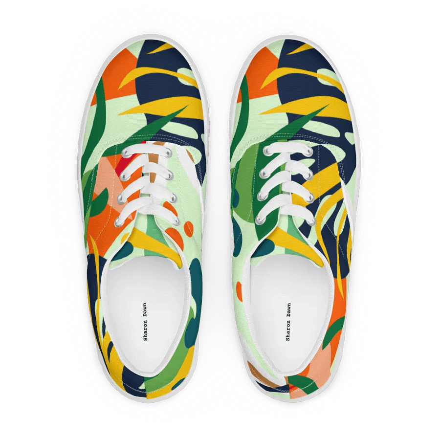Summer Tropical Splash Men's Lace-Up Canvas Shoes product image (11)