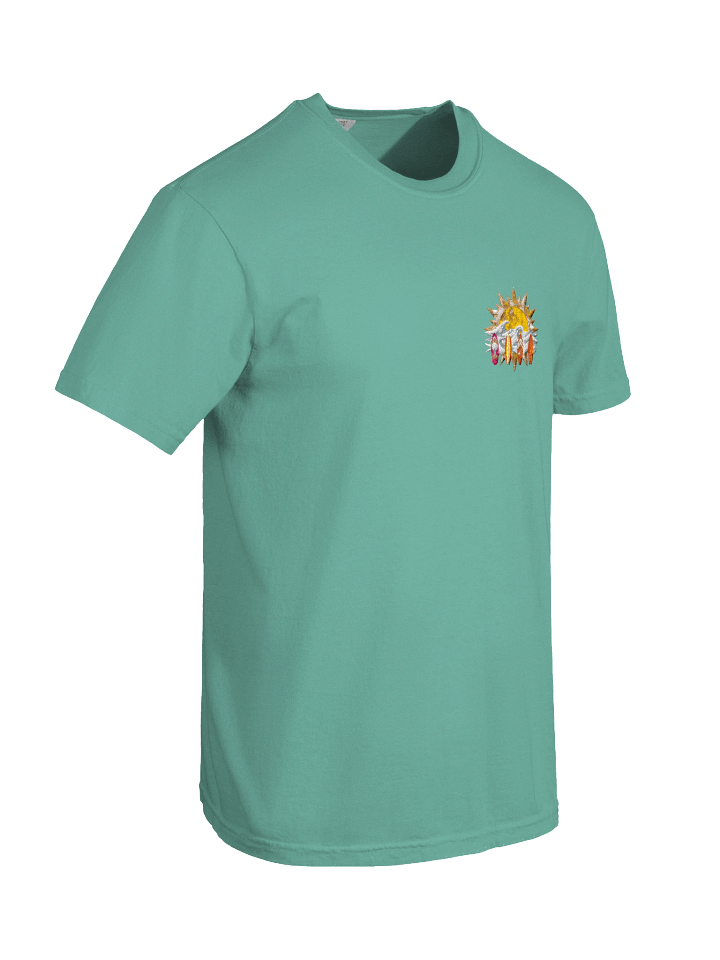 Retro Sun & Surfboards – Vintage Ocean Waves Summer Embroidered Design Tee product image (74)