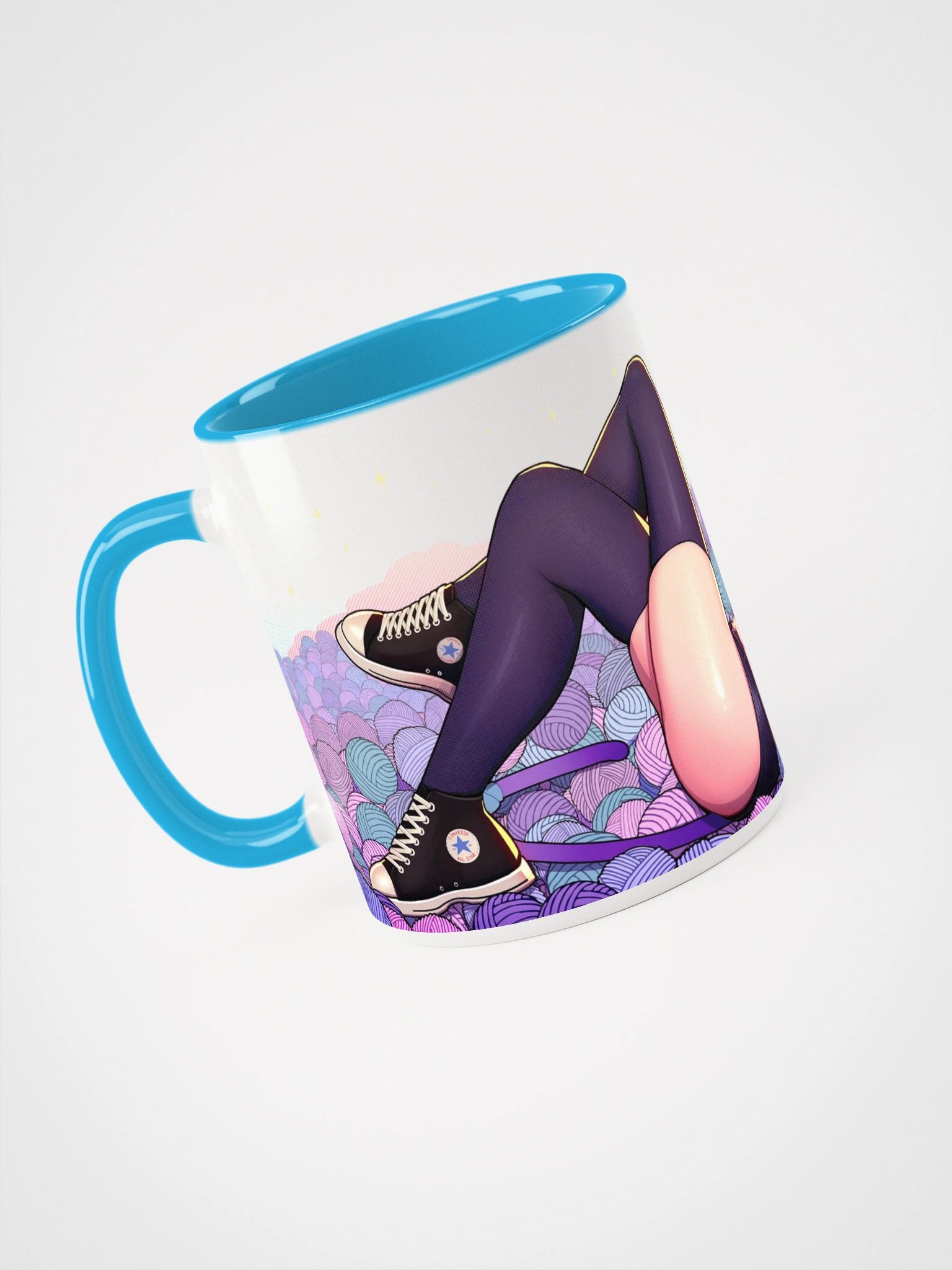 Yarnball Coffee Mug Blue/White product image (5)