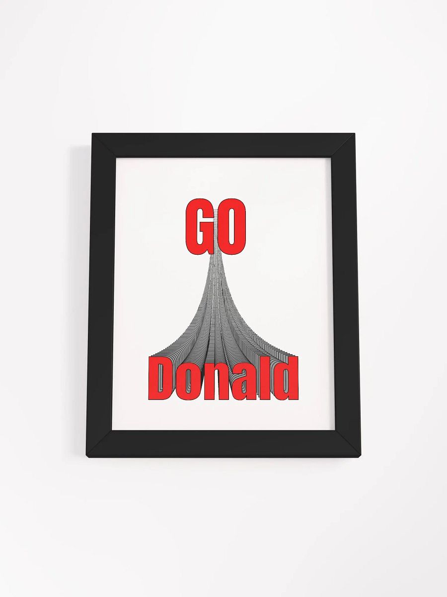 GO DONALD. Vibrant Ayous Wood Framed Poster product image (4)