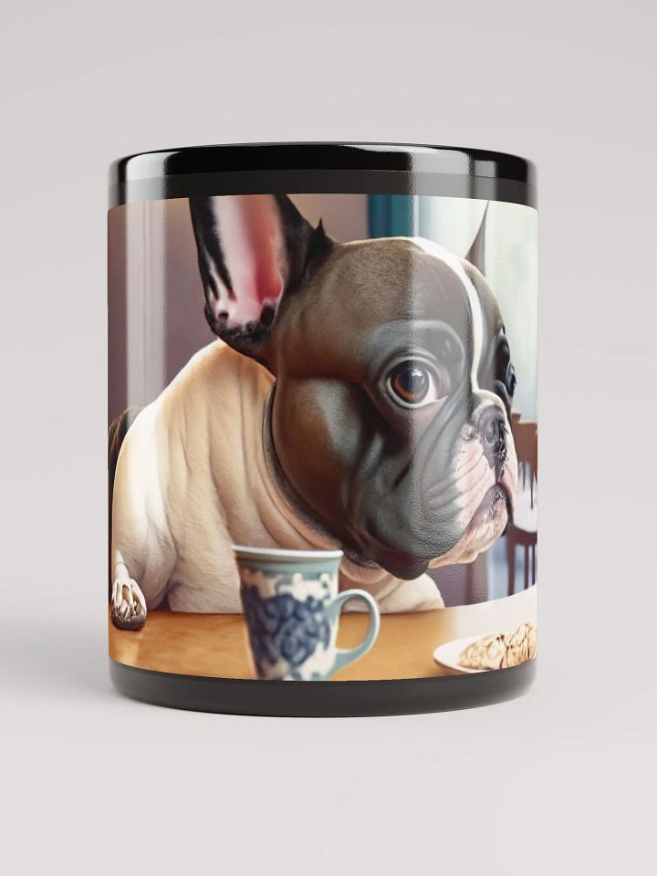 French Bulldog Fun: Black Glossy Mug for Dog Lovers product image (1)