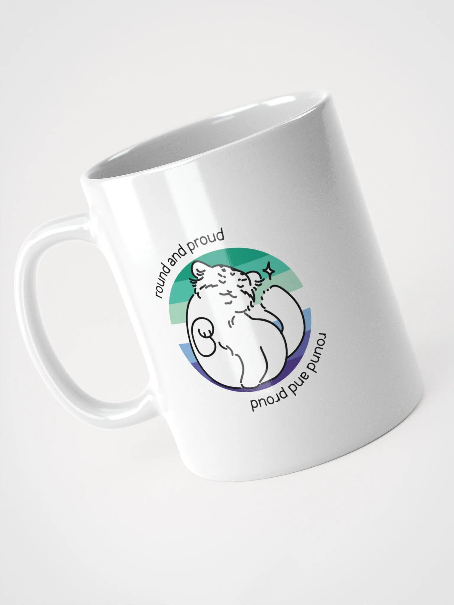 Round and Proud Manul Gay MLM Version - White Mug product image (8)