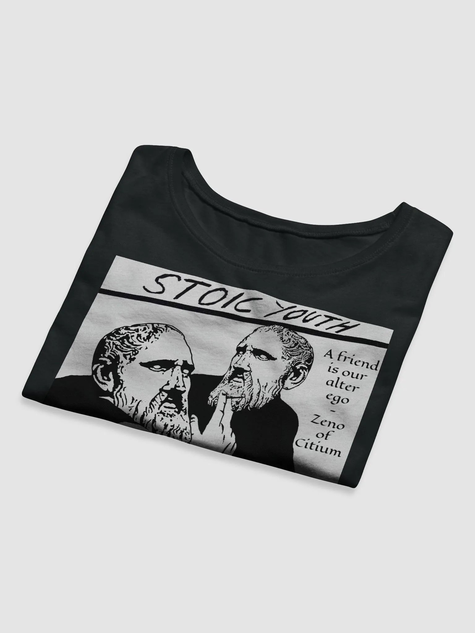 Stoic Youth Zeno of Citium quote Bella+Canvas Women's Crop Baby Tee product image (8)