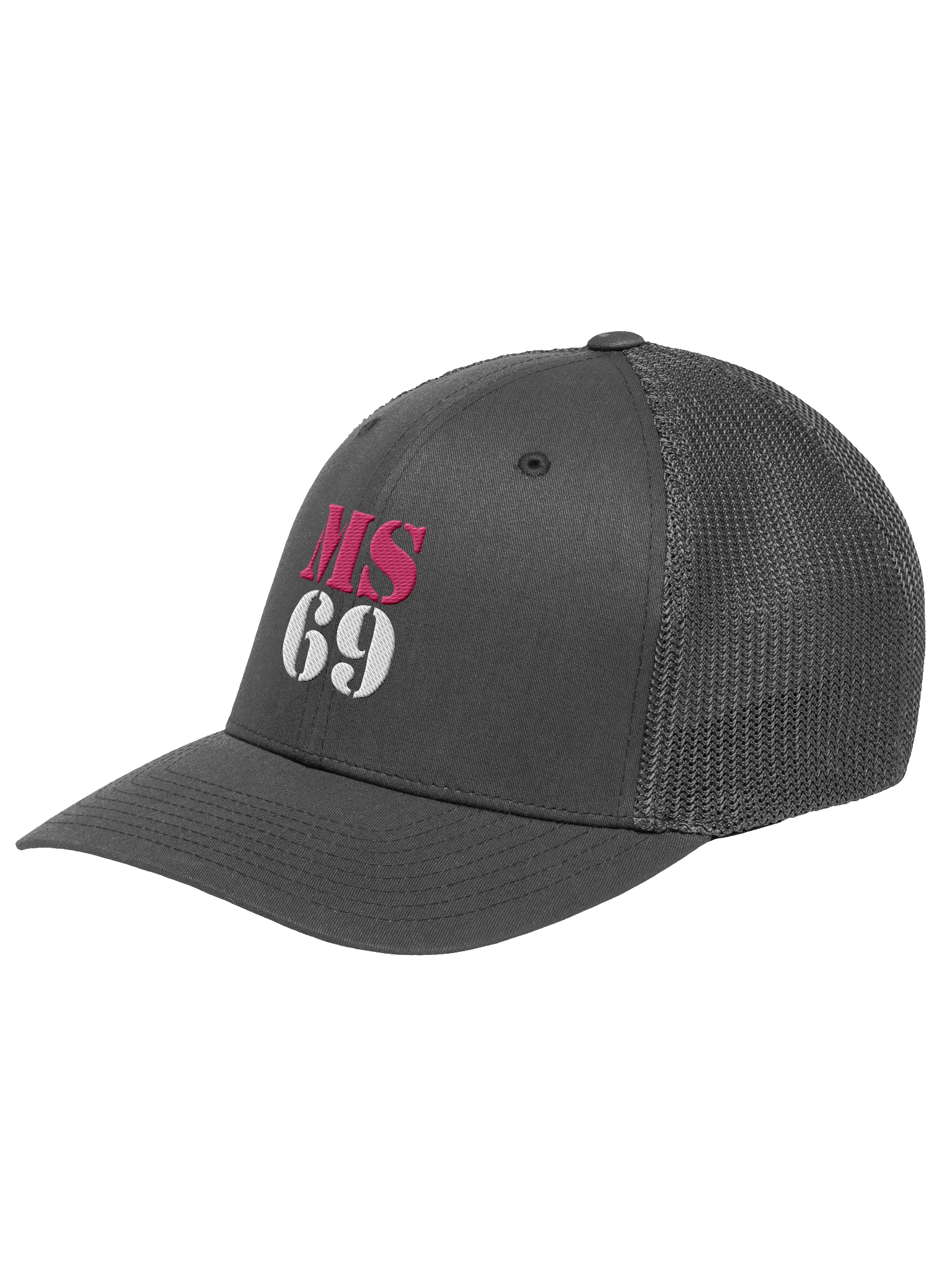 MS69 - Flexfit Trucker Hat Pink/White product image (2)