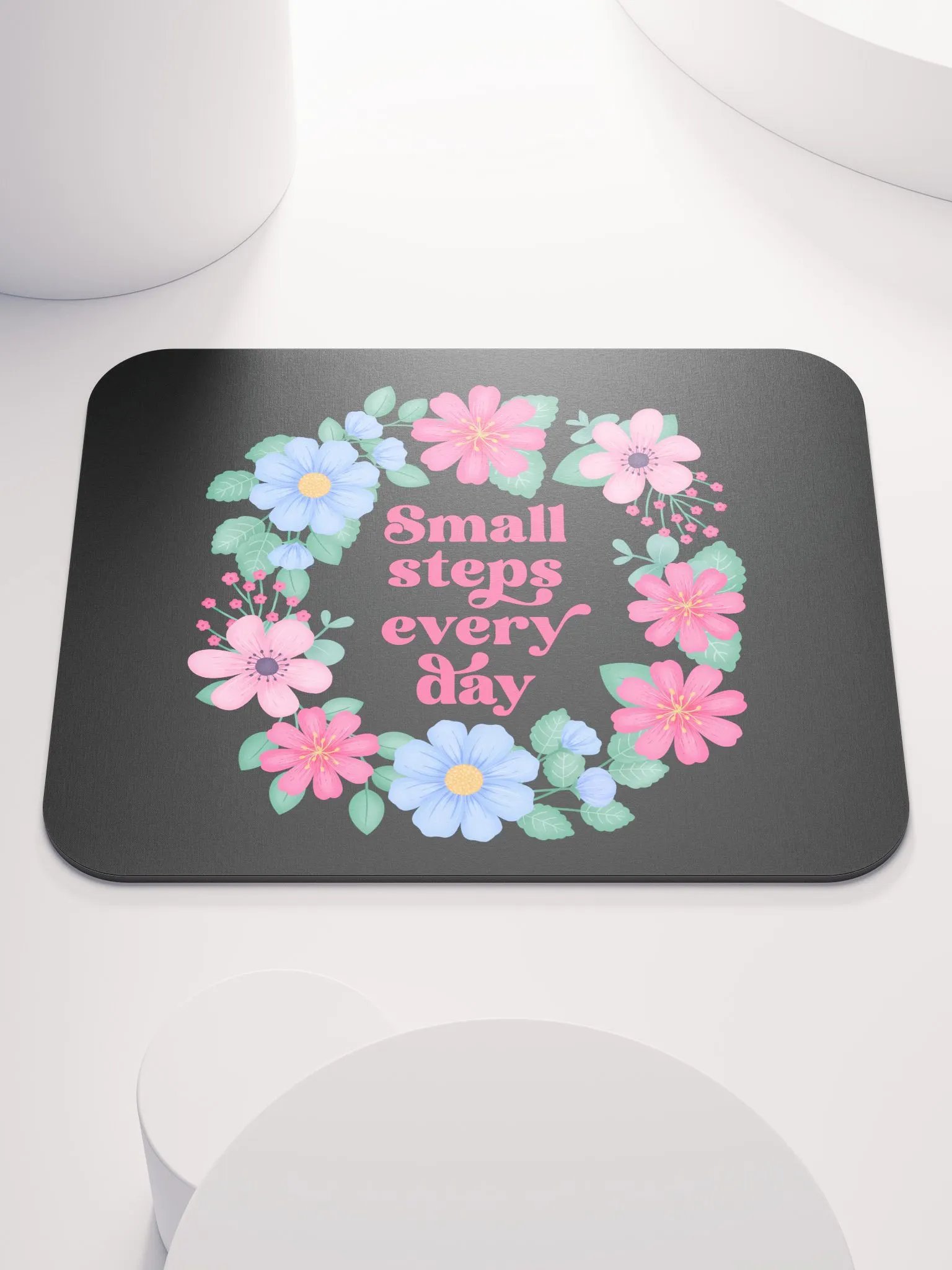 Small steps every day - Mouse Pad Black product image (2)
