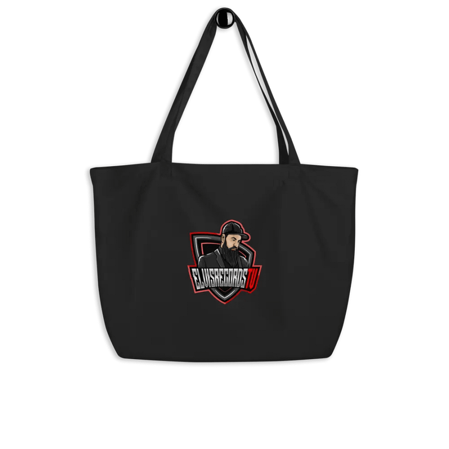 ELVISRECORDSTV Bearded Man Crest Logo Tote Bag product image (4)