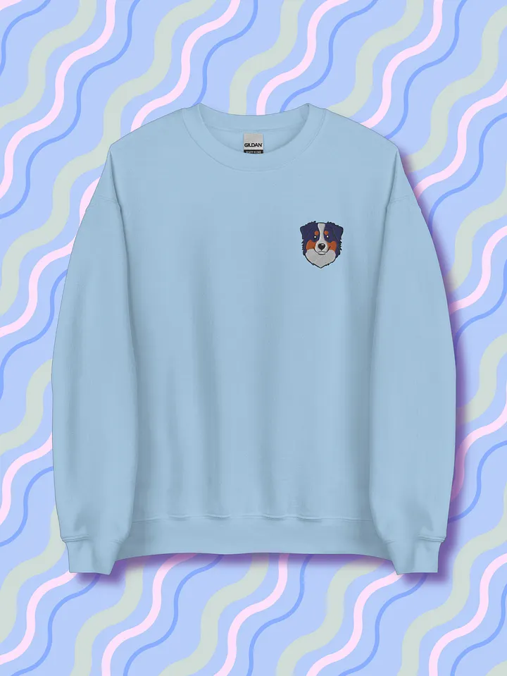 Stylized Australian Shepherd Dog Face Sweatshirt product image (1)