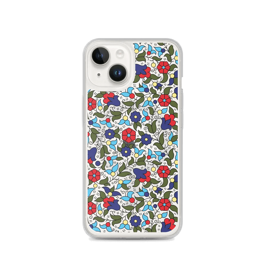 Khalili Ceramic Inspired Floral Clear iPhone Case product image (1)