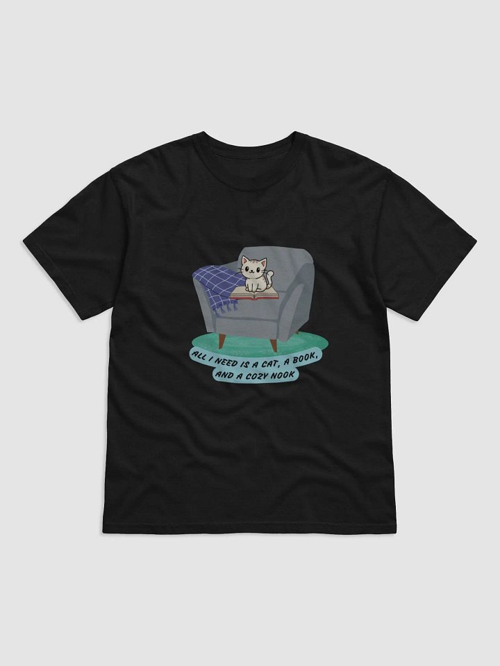 Cozy Cat & Book Nook T-Shirt product image (1)