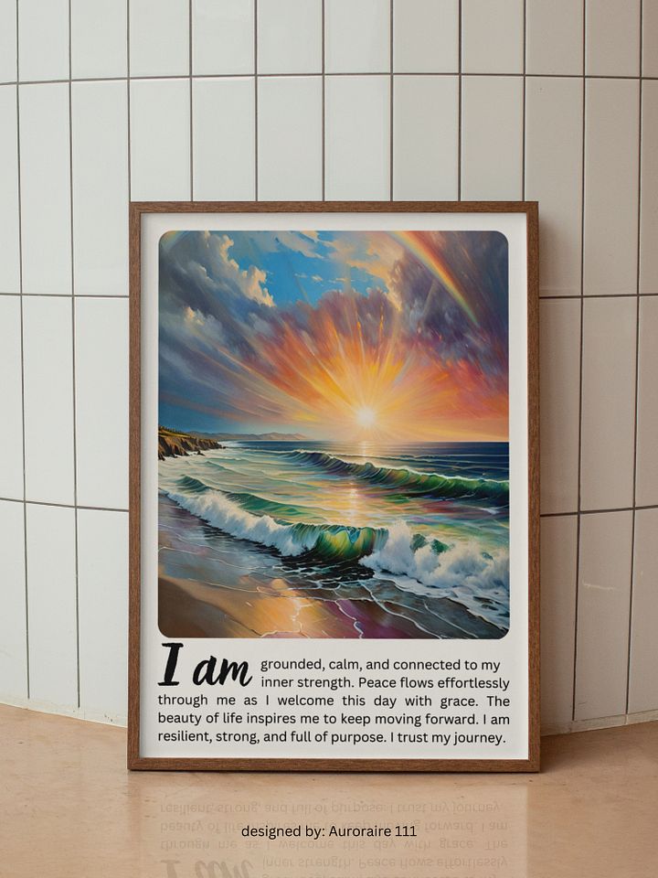 'I AM' Affirmation - Printable Wall Art | Digital Poster Download | Multiple Sizes Included product image (1)
