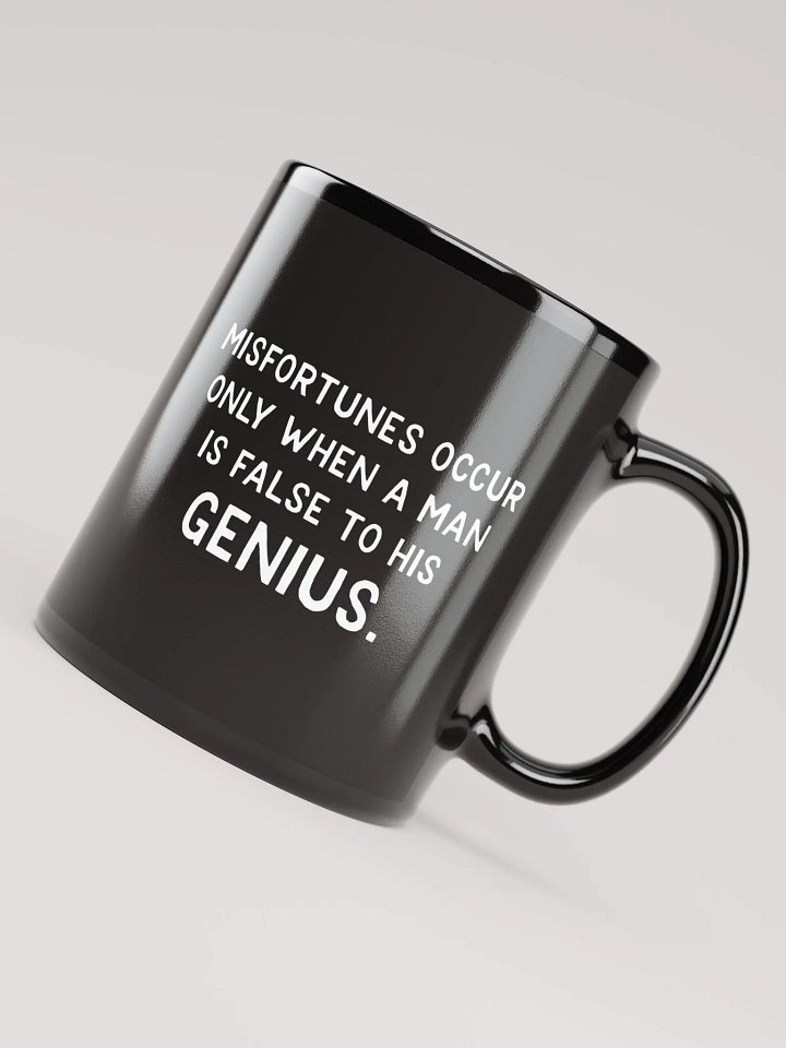 Embrace Your Genius Thoreau Quote Black Coffee Mug product image (1)