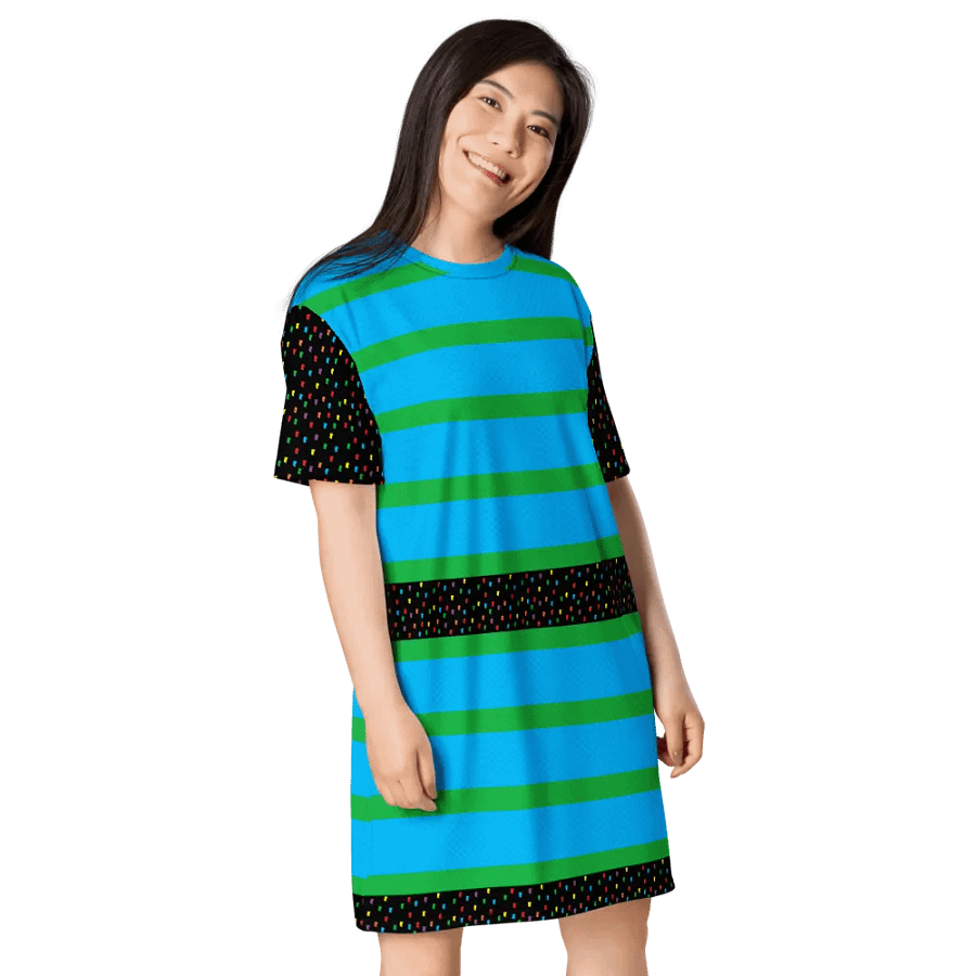 Tshirt Dress - Confetti and 8-Bit Bars product image (5)