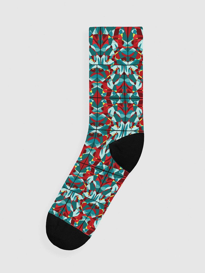Green Stained Glass – Sustainable Crew Socks product image (1)