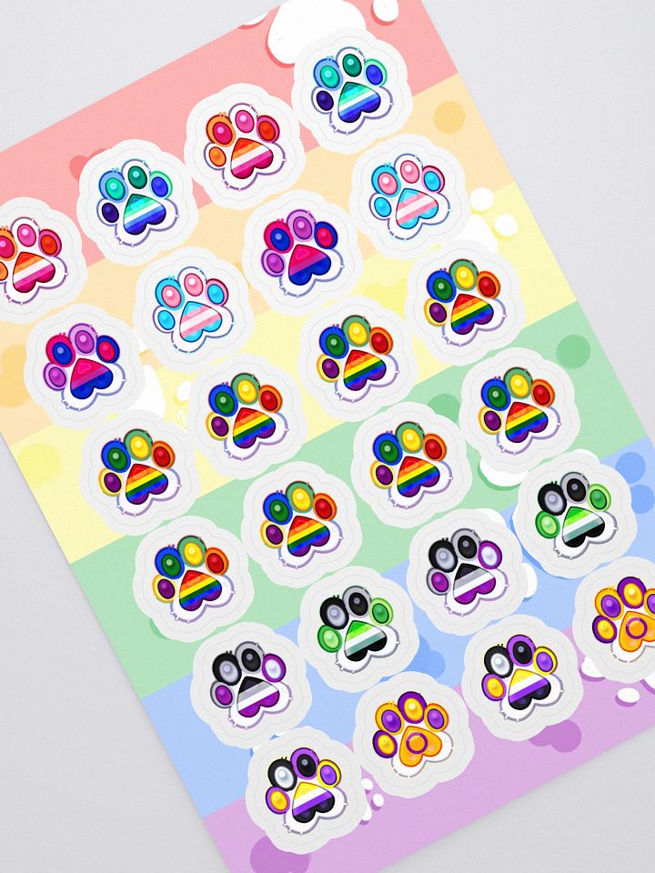 Party Pack Pride Paw Prints Sticker Sheet product image (1)