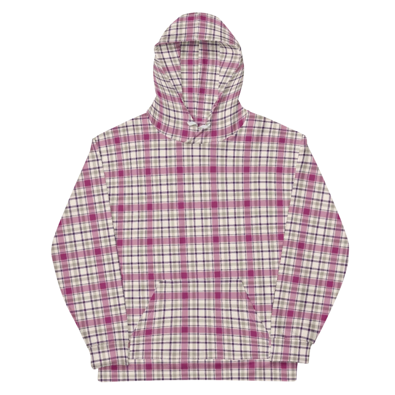 Magenta and Gray Plaid Hoodie product image (6)