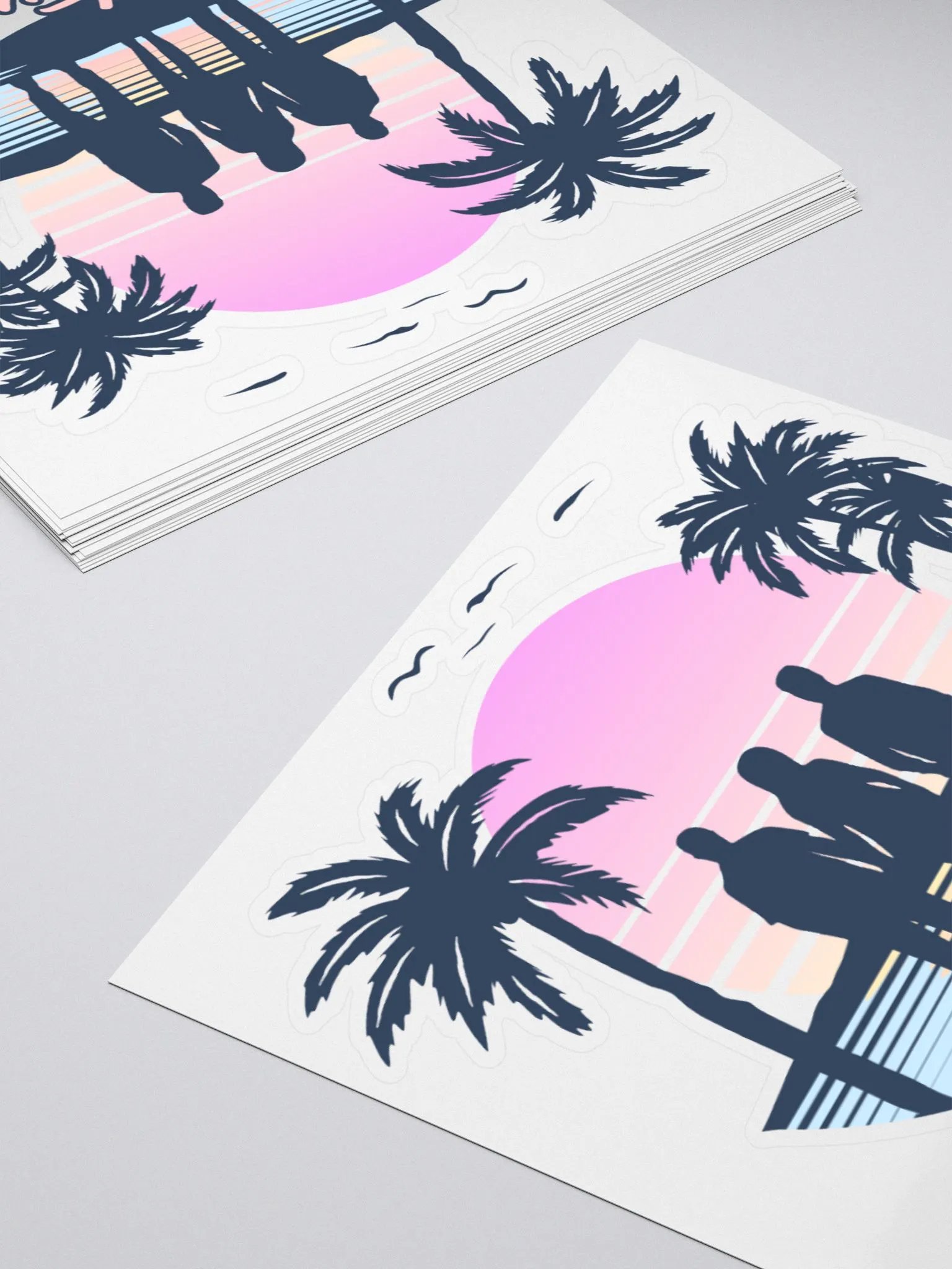 Sunset Kiss Cut Stickers product image (15)