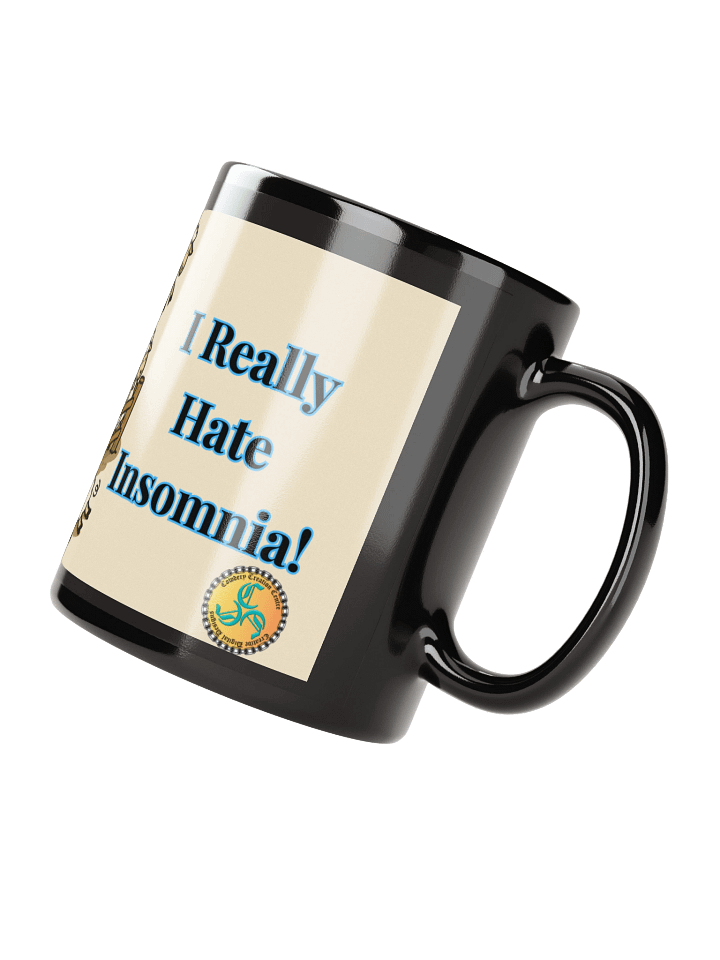 I Really Hate Insomnia (Both) Glossy Black Mug product image (3)
