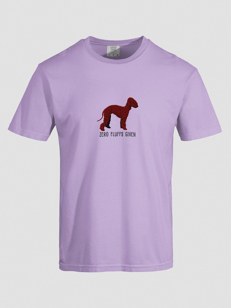 Zero Fluffs Given T-Shirt(Embroidered) of a Bedlington Terrier(Chocolate) product image (47)