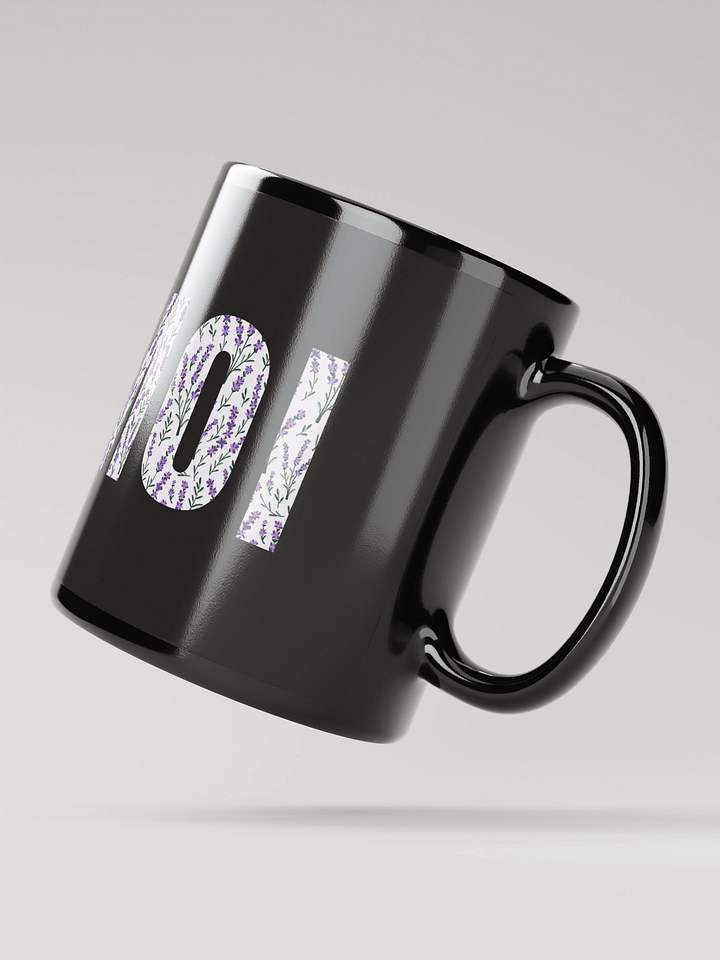 Mug Noir Toi et Moi - Décor Lavande de Provence - Cadeau couple product image (2)